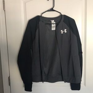 Under armed bomber jacket